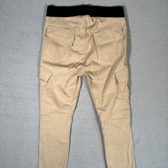 NWT MNML Cargo II Pants Women’s Size L Stretch Drawstring Tan Khaki - Picture 10 of 11